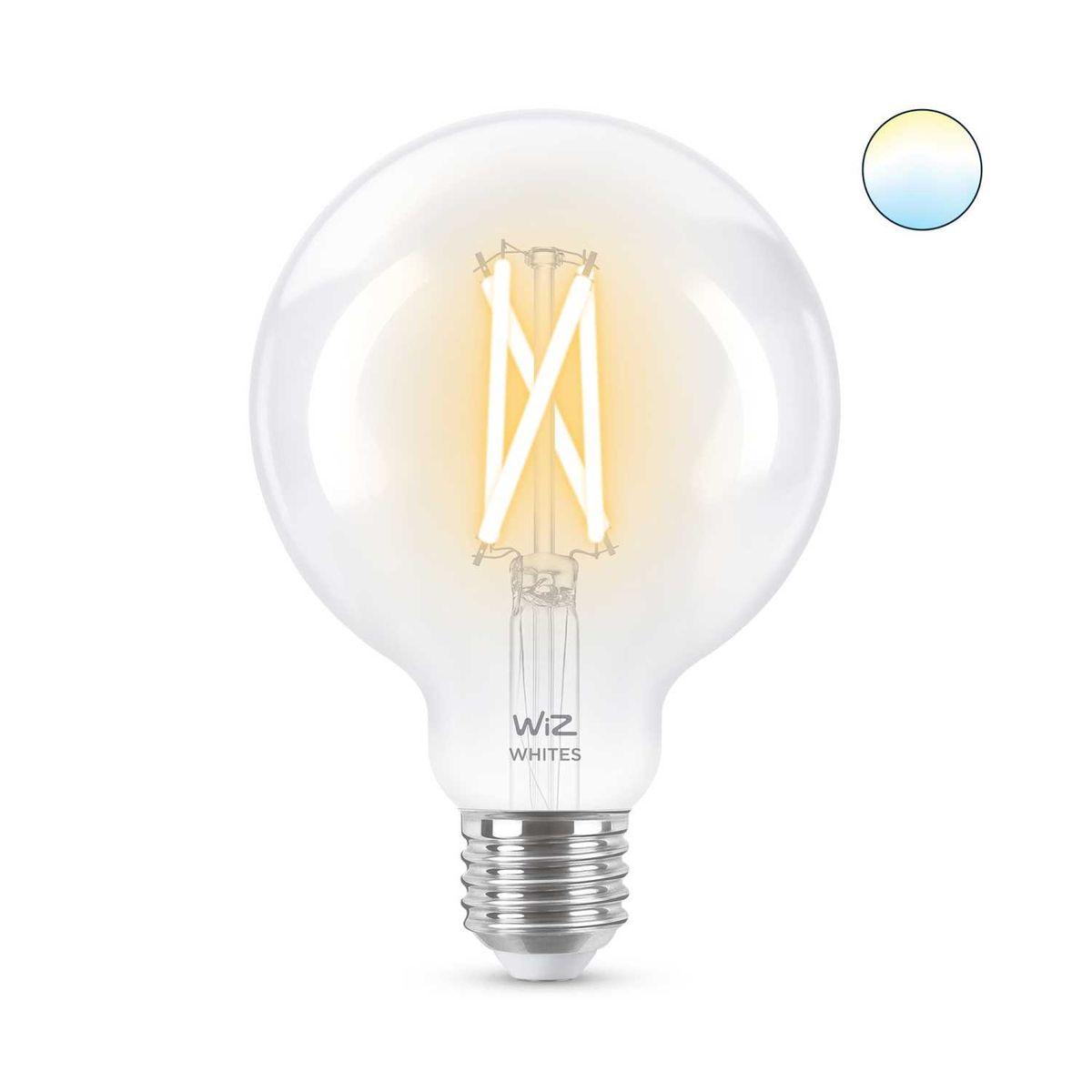 Лампа светодиодная филаментная диммируемая WiZ E27 7W 2700-6500K прозрачная Wi-Fi BLE 60WG95E27927-65CL1PF/6 929003018201 